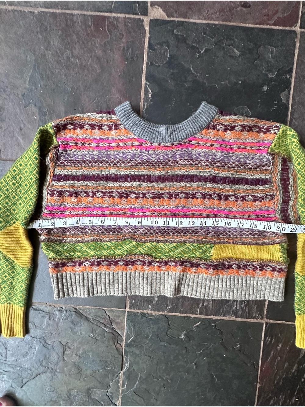Urban Outfitters Penny Patchwork Cropped Sweater - xs - Picture 4 of 6